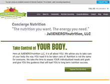 Tablet Screenshot of julienergynutrition.com